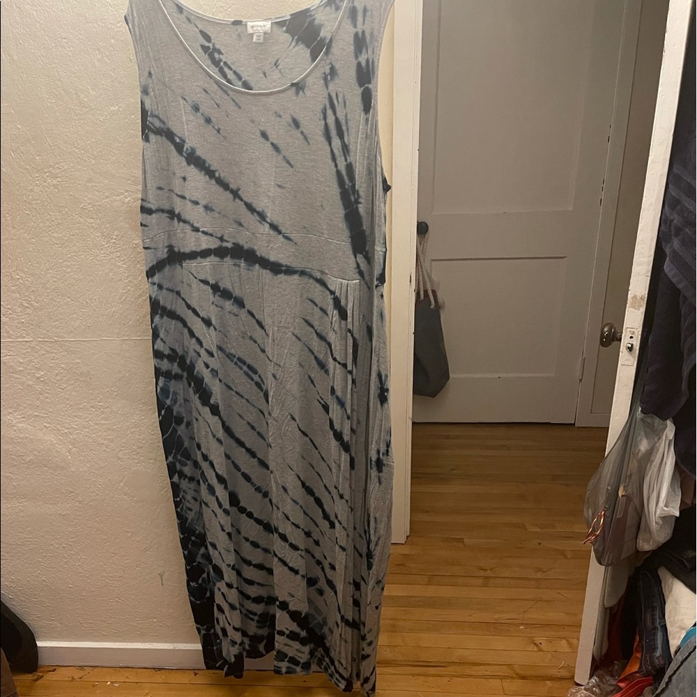 Tie-dye Sleeveless Maxi Dress